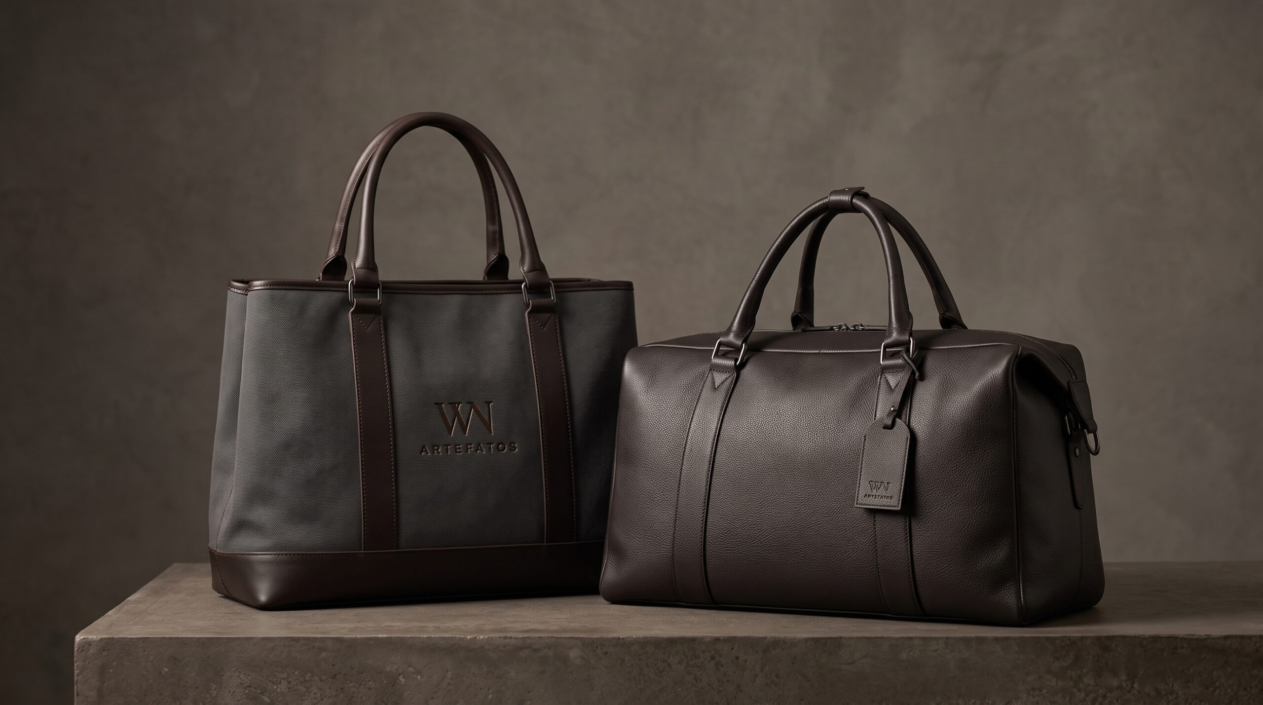 Duffel personalizada WN Artefatos com etiqueta de bagagem